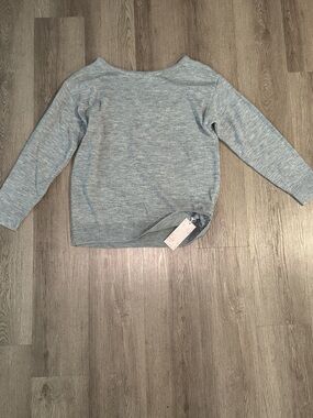 SHEIN Light Gray Scoop Neck Knit Sweater